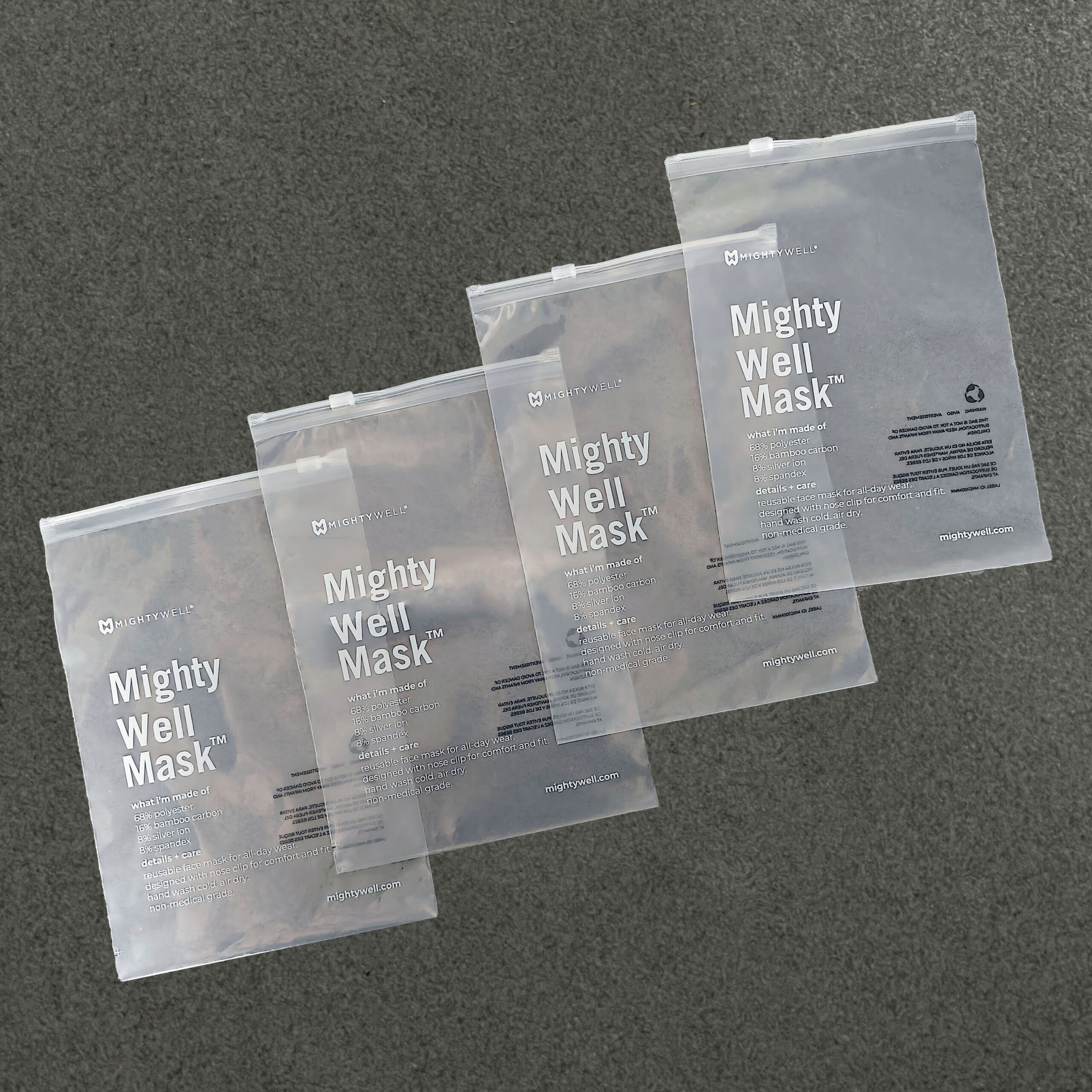 mighty mask poly bags packaging